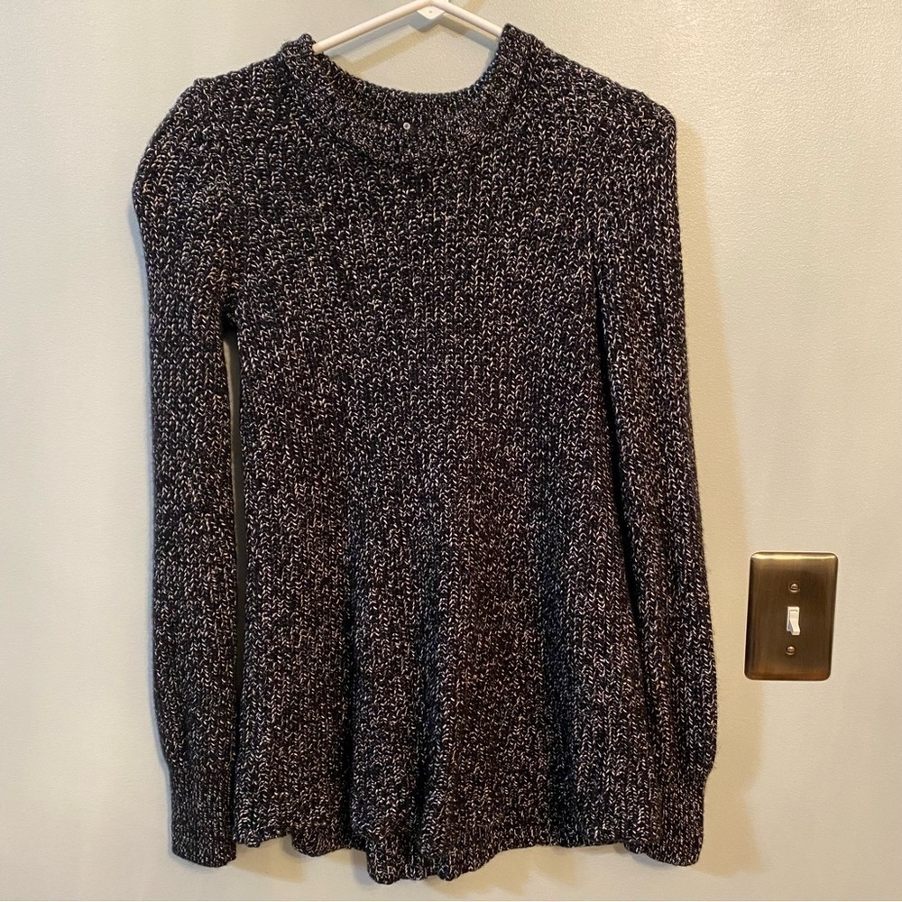 Athleta Wool Blend Crewneck Sweater black medium
